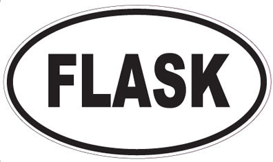 FLASK - Oval Sticker