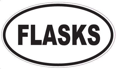 FLASKS - Oval Sticker