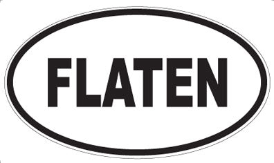 FLATEN - Oval Sticker