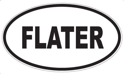 FLATER - Oval Sticker