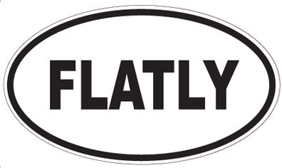 FLATLY - Oval Sticker