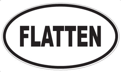 FLATTEN - Oval Sticker