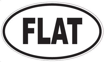FLAT - Oval Sticker