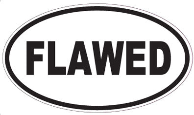 FLAWED - Oval Sticker
