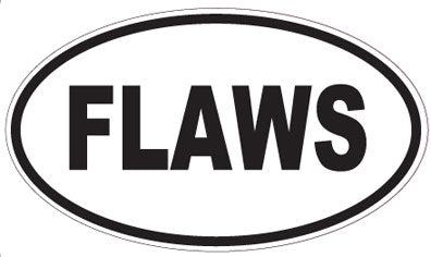 FLAWS - Oval Magnet