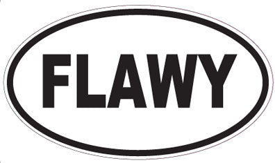 FLAWY - Oval Sticker