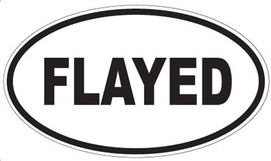 FLAYED - Oval Sticker