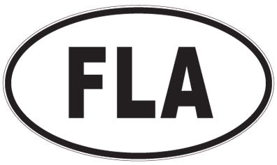 FLA - 3 Letter Initials Oval Magnet