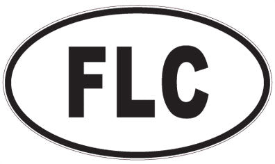 FLC - 3 Letter Initials Oval Magnet
