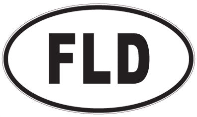 FLD - 3 Letter Initials Oval Magnet