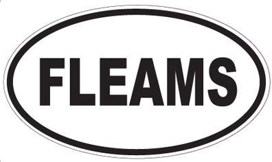 FLEAMS - Oval Sticker