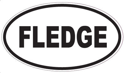 FLEDGE - Oval Sticker