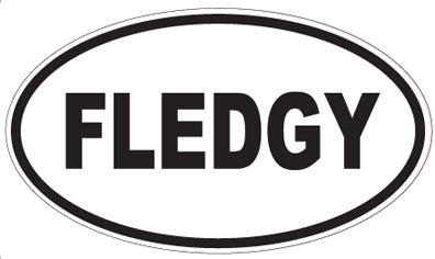 FLEDGY - Oval Sticker