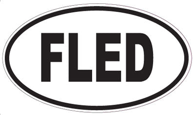 FLED - Oval Sticker