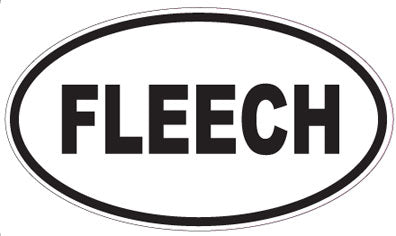 FLEECH - Oval Sticker