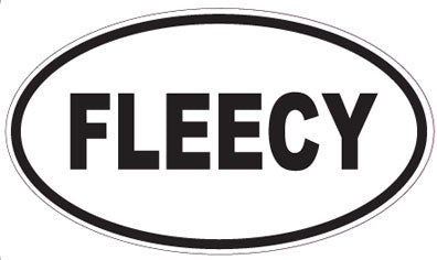 FLEECY - Oval Sticker