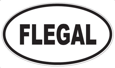 FLEGAL - Oval Sticker
