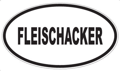 FLEISCHACKER - Oval Magnet