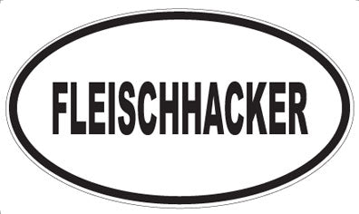 FLEISCHHACKER - Oval Sticker