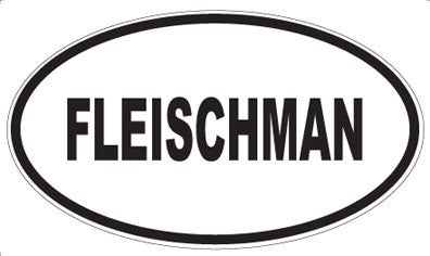 FLEISCHMAN - Oval Sticker