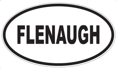FLENAUGH - Oval Sticker