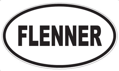 FLENNER - Oval Sticker