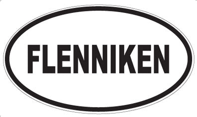 FLENNIKEN - Oval Sticker