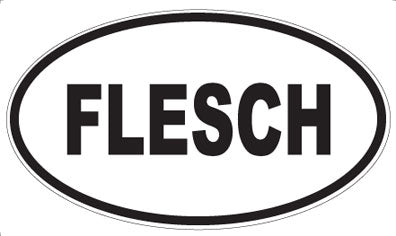 FLESCH - Oval Sticker