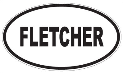 FLETCHER - Oval Sticker