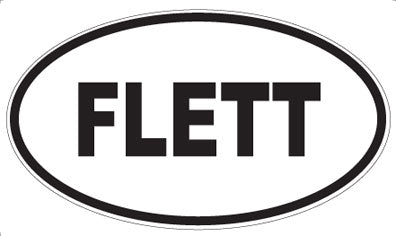 FLETT - Oval Sticker