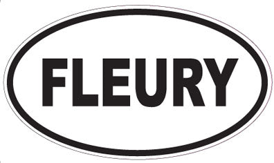 FLEURY - Oval Sticker