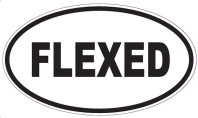 FLEXED - Oval Sticker