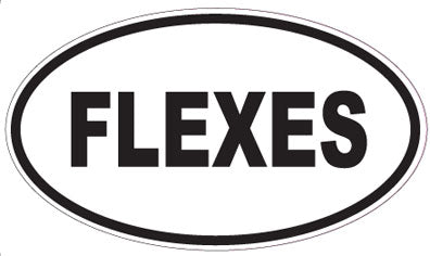 FLEXES - Oval Sticker
