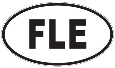 FLE - 3 Letter Initials Oval Magnet
