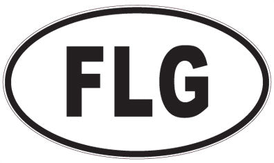 FLG - 3 Letter Initials Oval Sticker
