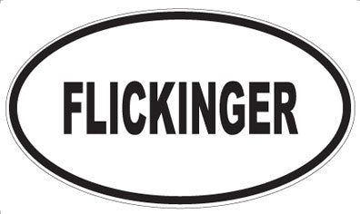 FLICKINGER - Oval Sticker