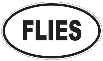 FLIES - Oval Sticker