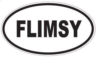 FLIMSY - Oval Sticker