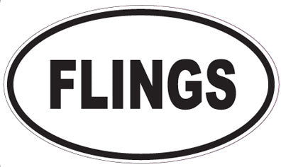 FLINGS - Oval Sticker
