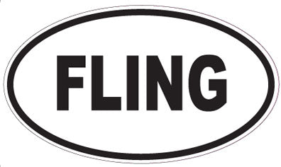 FLING - Oval Magnet
