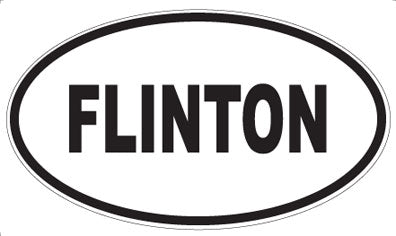 FLINTON - Oval Sticker