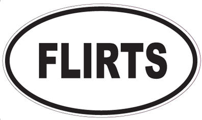 FLIRTS - Oval Sticker