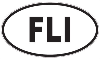 FLI - 3 Letter Initials Oval Magnet