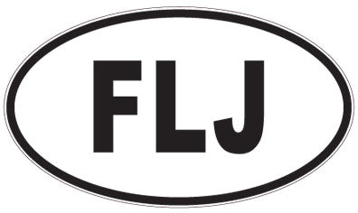 FLJ - 3 Letter Initials Oval Magnet