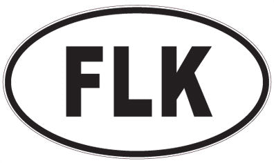 FLK - 3 Letter Initials Oval Magnet