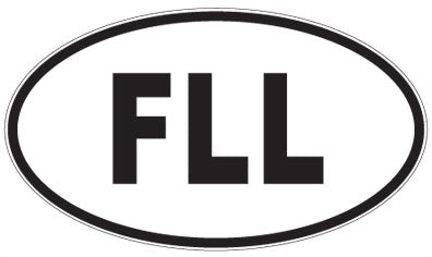 FLL - 3 Letter Initials Oval Magnet