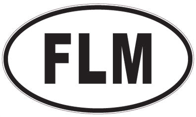 FLM - 3 Letter Initials Oval Magnet