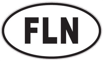 FLN - 3 Letter Initials Oval Magnet