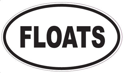 FLOATS - Oval Sticker
