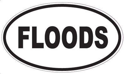 FLOODS - Oval Sticker